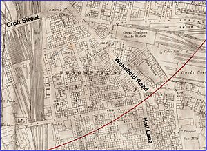 Broomfields 1893. Detail showing dense working class housing
