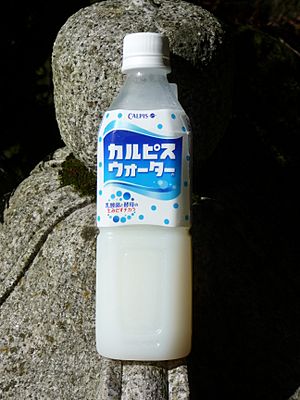 Bottles of Calpis Water in Japan