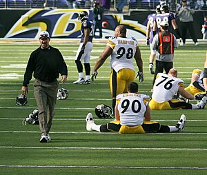 Casey Hampton and Bill Cowher pregame 2006-11-26