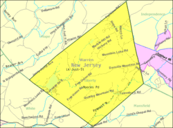 Census Bureau map of Liberty Township, New Jersey