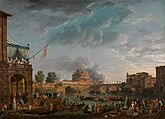 Claude-Joseph Vernet - A Sporting Contest on the Tiber - c 1750 - National Gallery UK
