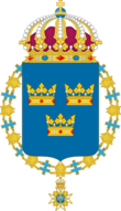 Coat of arms of Sweden (shield and chain).svg