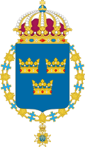 Coat of arms of Sweden (shield and chain).svg