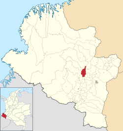 Location of the municipality and town of Linares, Nariño in the Nariño Department of Colombia.