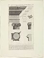 Details van de Tempel van Portunus te Rome Dimostrazione in grande delle parti del tempio della Fortuna Virile (titel op object) Archeologische vondsten in en rond Rome (serietitel) Le Antichità Romane (serietitel), RP-P-OB-36.889