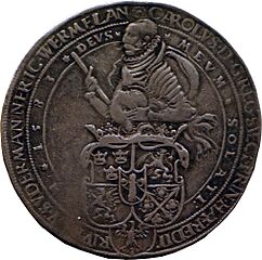 Duke Charles (Charles IX of Sweden), daler-type mint (thaler), 1583, perhaps minted in Heidelberg (unique piece) (cropped image)