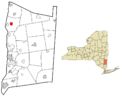 Dutchess County New York incorporated areas Village of Rhinebeck highlighted