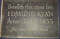 Edmund Kean's grave