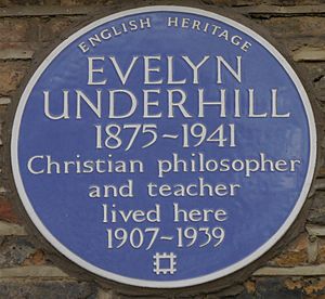 Evelyn Underhill 50 Campden Hill Square blue plaque