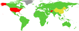 Forced Labour Convention map