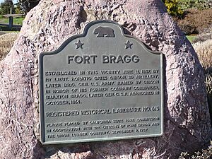 Fort Bragg CA Historical Landmark 615 Plaque