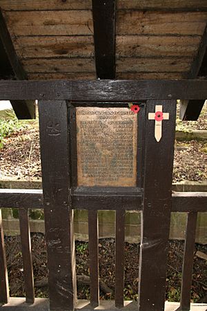 Great War Memorial on the Lych-gate At Boulton St Mary's