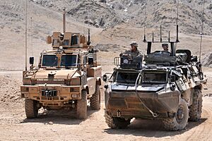 ISAF vehicles in Afghanistan