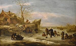 Isaac van Ostade (1621-1649) Bevroren rivier - Louvre Parijs 25-02-2019 12-13-32