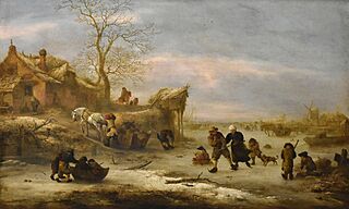 Isaac van Ostade (1621-1649) Bevroren rivier - Louvre Parijs 25-02-2019 12-13-32