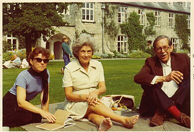Joan Aiken, Kaye Webb and Stuart Ray, 1972