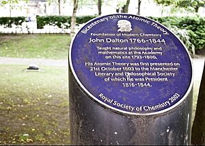 John Dalton blue plaque in Manchester
