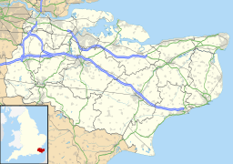 Map showing the location of Romney Marsh