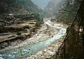 Kosi or Koshi River near Village Ghat Nepal