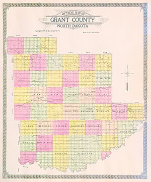 Map of Grant County, N.D., 1918