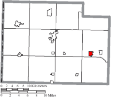 Location of Melrose in Paulding County