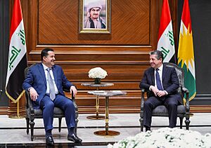 Meeting between Mohammed Shia’ Al Sudani, the Prime Minister of Iraq, and Masrour Barzani, the Prime Minister of the Kurdistan Regional Government (KRG)