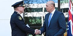 Michael Outram and Peter Dutton 2018