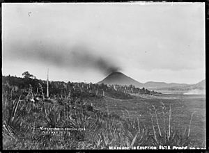 Mount Ngauruhoe in eruption, 1909 (21041945793)