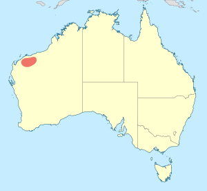 Nososticta pilbara distribution map.svg