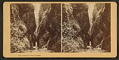 Oneonta Gorge, Oregon, from Robert N. Dennis collection of stereoscopic views
