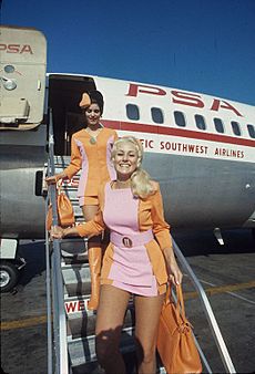 Pacific Southwest Airlines female flight attendants