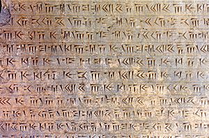 Persépolis. Inscription