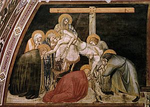 Pietro Lorenzetti - Deposition of Christ from the Cross - WGA13523
