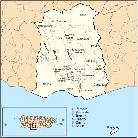 Ponce barrios map labeled
