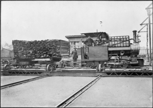Powell Company timber tramway, Ohakune, or possibly Rangataua ATLIB 334373