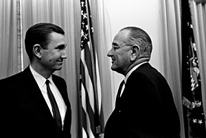 President Lyndon B. Johnson and Attorney General Ramsey Clark