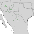 Quercus grisea range map 1