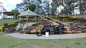 Rotunda and water garden, Logan West Community Centre, 2014