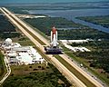 STS-51-L - Space Shuttle Challenger on the Crawler-Transporter