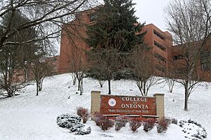 SUNY Oneonta campus sign, Oneonta, New York