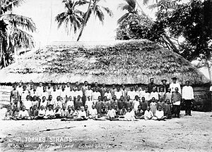 School children on Mer Island, 1898