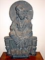 Seated Avalokiteshvara. Gandharan, from Loriyan Tangai. Kushan period, 1st - 3d century AD. Indian Museum, Calcutta ei05-31