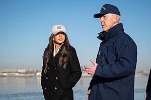 Secretary Kristi Noem at Joint Base Anacostia–Bolling, January 2025