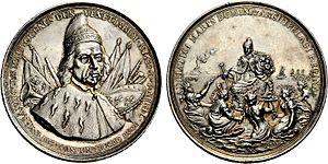 Silver medal in honour of Francesco Morosini, 1688