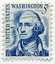 Stamp US 1967 5c Washington redrawn