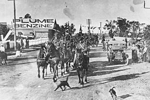 StateLibQld 1 49248 Dungarees passing along Ipswich Road, Moorooka, 1915