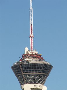 Big Shot (Stratosphere Tower, Las Vegas) at 1,081 ft (329 m) is the  highest thrill ride in the world.