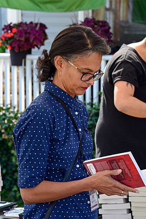 Suzette Mayr at the Eden Mills Writers' Festival in 2017