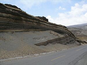 Tephra Layers at Chimborazo Volcano in Ecuador