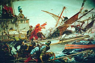 The Battle of Lepanto of 1571 full version by Juan Luna.jpg